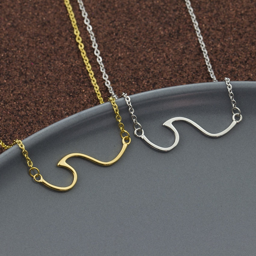 Wave Pendant Necklace